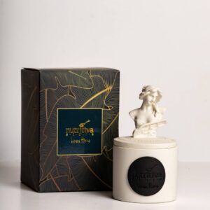 Tuberose Scented Soy Candle Sculptural Ceramic Aromatherapy Candle